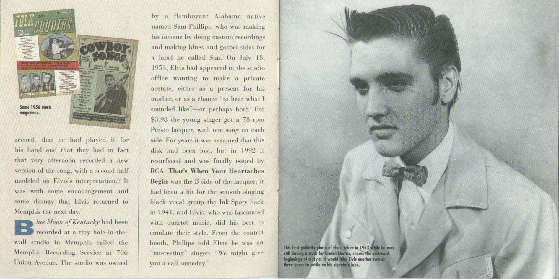 Elvis Presley  The Elvis Presley Collection Vol. 10; Treasures 1953 1958 : Booklet2